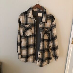 Plaid Button-Up Shirt/Jacket
